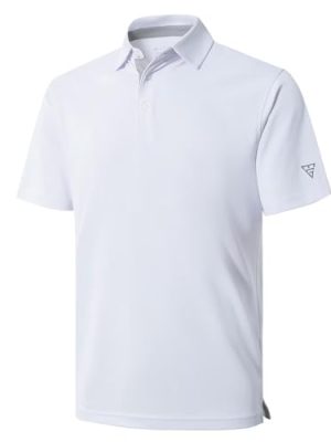 Mens Golf Shirt Short and Long Sleeve Moisture Wicking Dry Fit Performance Solid Casual Pique Golf Polo Shirts for Men