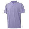 Collarless Golf Shirts for Men Dry Fit Moisture Wicking Performance Solid Casual Mens Henley Shirts Short Sleeve
