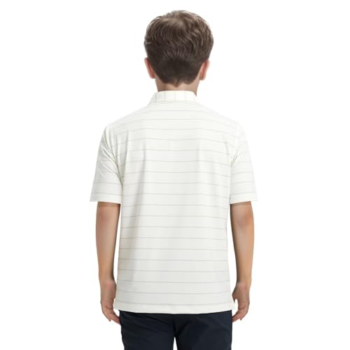 311T6PZHsnL.jpg Boys Polo Shirt Short Sleeve Performance Moisture Wicking Dry fit Casual Striped Golf Shirts for Boys