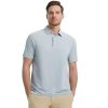 Mens Polo Shirts Short Sleeve Quick Dry Moisture Wicking Athletic Performance Jacquard Collared Golf Shirt for Men
