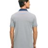 Men's Performance Stretch Short Sleeve Mini Stripe Golf Polo Shirt