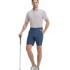 Mens Golf Shirts Dry Fit Moisture Wicking Performance Sports Short Sleeve Striped Collared Polo Shirts for Men