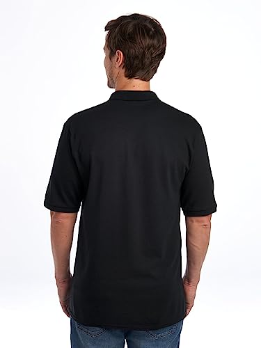 Men's Short Sleeve Polo Shirts, Cotton Blend, Two Button Closure, Regular Fit, Sizes S-5x