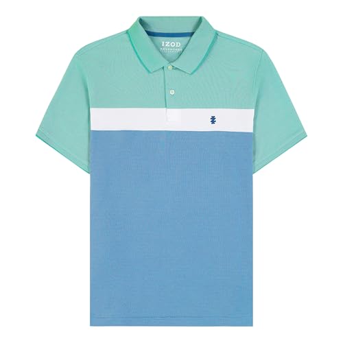 Men's Advantage Performance Short Sleeve Stripe Polo Shirt