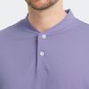 Collarless Golf Shirts for Men Dry Fit Moisture Wicking Performance Solid Casual Mens Henley Shirts Short Sleeve