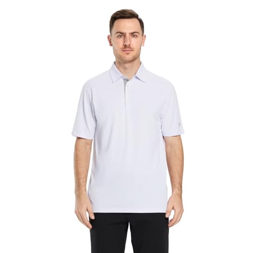 Mens Golf Shirt Short and Long Sleeve Moisture Wicking Dry Fit Performance Solid Casual Pique Golf Polo Shirts for Men