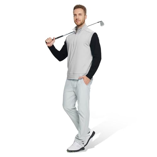 Golf Vests For Men Dry Fit Lightweight Moisture Wicking Performance Sports Breathable Golf 1/4 Zip Pullover Men