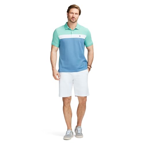 Men's Advantage Performance Short Sleeve Stripe Polo Shirt