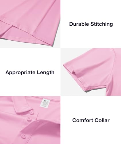 3 Pack Mens Polo Shirts Short Sleeve Golf Polo Moisture Wicking Performance Collared Casual Tennis Athletic T-Shirt