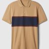 Men's Striped Stretch Pique Polo Shirt