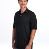 Men's Short Sleeve Polo Shirts, Cotton Blend, Two Button Closure, Regular Fit, Sizes S-5x