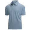 Jacquard Golf Shirts for Men Moisture Wicking Short Sleeve Performance Dry Fit Active Mens Polo Shirts