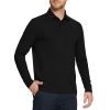 Golf Shirts for Men Dry Fit Performance Moisture Wicking Casual Heather Collared Long Sleeve Polo Shirts for Men