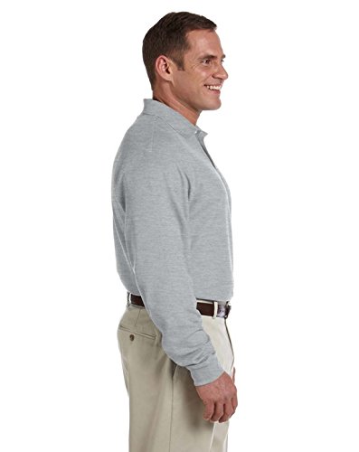 Fine Pima Pique Long Sleeve Polo by