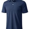 Men's Polo Shirts 3 Buttons Casual Work T Shirts Quick Dry Short Sleeve Golf Shirt Pique Jersey Outdoor Performance