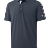 Golf Polo Shirts for Men Short Sleeve Dry Fit Solid Moisture Wicking Casual Performance Collared Mens Polo Shirts