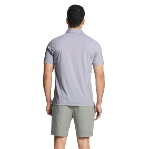 Short and Long Sleeve Polo Shirts for Men Dry Fit Performance Moisture Wicking Sport Pin Striped Mens Golf Shirts