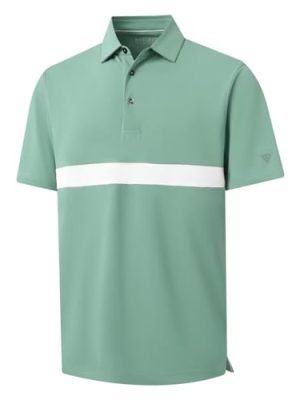 Golf Shirts for Men Short Sleeve Performance Dry Fit Lightweight Moisture Wicking Pique Casual Men's Polo Shirts