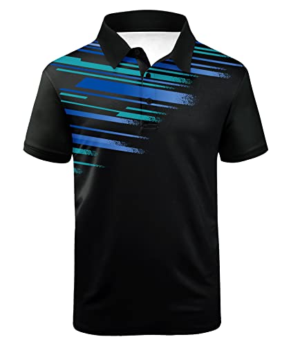 31a19E5U5fL.jpg Mens Polo Shirts Short Sleeve Moisture Wicking Golf Tennis Polo Casual Shirts