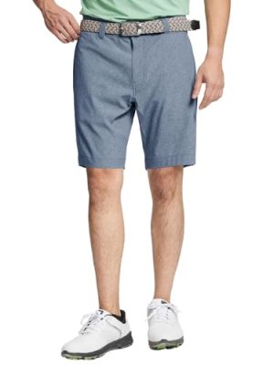 Golf Shorts Casual Quick Dry Lightweight Soft Flat Front Sports Business Pocket 9 inch Inseam Polo Shorts for Men Dark Blue