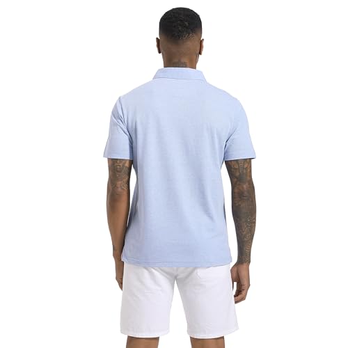 Men's Polo Shirts Short Sleeve Cotton Blend Moisture Wicking Dry Fit Performance Collared Golf Shirts for Men