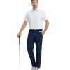 Mens Golf Shirts Short Sleeve Dry Fit Moisture Wicking Lightweight Sports Striped Polo T Shirts for Men