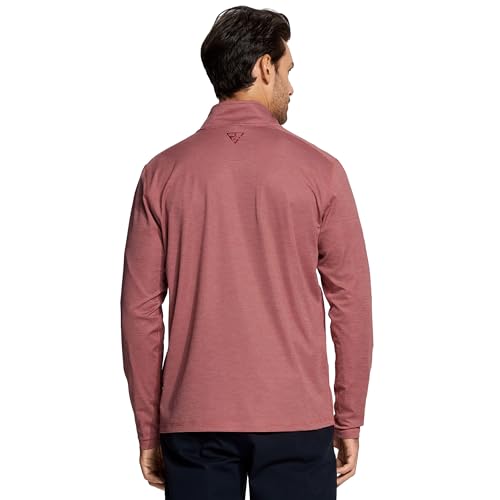 Quarter Zip Pullover Men Performance Dry Fit Stripe Mock Neck Midlayer Golf 1/4 Zip Pullover Mens Sweatshirt