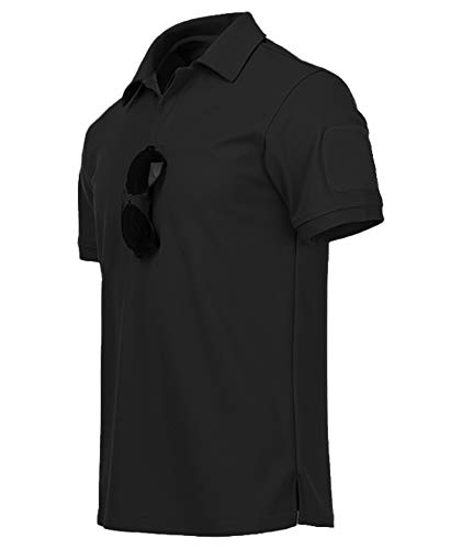 Mens Polo Shirts Performance Short Sleeve Tactical Shirts Athletic Golf Shirt for Men Daily Casual Collared T-Shirt