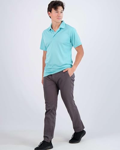 3 Pack: Men's Quick-Dry Short Sleeve Athletic Performance Polo Shirt (Available in Big & Tall)
