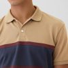 Men's Striped Stretch Pique Polo Shirt