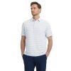 Mens Golf Shirts Short Sleeve Dry Fit Moisture Wicking Lightweight Sports Striped Polo T Shirts for Men