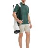 Polo Shirts for Men Dry Fit Performance Heather Stripe Golf Polo Moisture Wicking Lightweight Breathable Golf Shirts