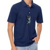 Men's Polo Shirts 3 Buttons Casual Work T Shirts Quick Dry Short Sleeve Golf Shirt Pique Jersey Outdoor Performance