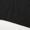 Mens Polo Shirts Vintage Striped Button Down Knitted Golf Shirts