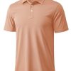Men's Polo Shirts 3 Buttons Casual Work T Shirts Quick Dry Short Sleeve Golf Shirt Pique Jersey Outdoor Performance