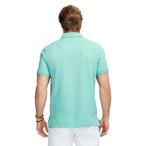 Men's Advantage Performance Short Sleeve Stripe Polo Shirt