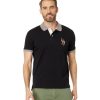 Men's Short Sleeve Slim Fit Multicolor Pony Interlock Polo Shirt