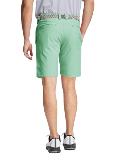 Golf Shorts Casual Quick Dry Lightweight Soft Flat Front Sports Business Pocket 9 inch Inseam Polo Shorts for Men Mint Green