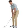Mens Polo Shirts Short Sleeve Quick Dry Moisture Wicking Athletic Performance Jacquard Collared Golf Shirt for Men