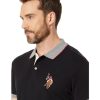 Men's Short Sleeve Slim Fit Multicolor Pony Interlock Polo Shirt