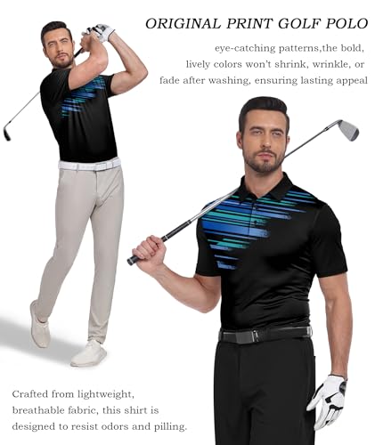 412Hl32HJQL.jpg Mens Polo Shirts Short Sleeve Moisture Wicking Golf Tennis Polo Casual Shirts