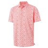 Mens Golf Shirt Short Sleeve Dry Fit Print Moisture Wicking Performance Patterns Collared Polo Shirt