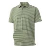Golf Shirts for Men Moisture Wicking Striped Polo Performance Dry Fit Business Sports Mens Polo Shirts Short Sleeve