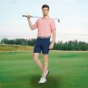 Mens Golf Shirt Short Sleeve Dry Fit Print Moisture Wicking Performance Patterns Collared Polo Shirt