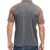 Men's Casual Short Sleeve Moisture Wicking Performance Golf Polo Contrast Color Patchwork Pique Shirts Tops