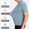Jacquard Golf Shirts for Men Moisture Wicking Short Sleeve Performance Dry Fit Active Mens Polo Shirts