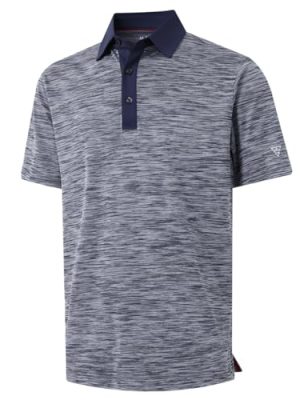 Golf Shirts for Men Dry Fit Short Sleeve Casual Performance Moisture Wicking Heather Pique Collared Polo Shirts