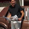 Polo Shirts for Men Short Sleeve Casual Knit Waffle Texture Polo Golf Shirt