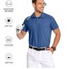 Mens Polo Shirts Short Sleeve Golf Shirts Moisture Wicking Athletic Casual Polo Shirts