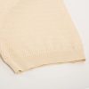 Men's Vintage Stripe Knit Polo Shirts Short Sleeve Stylish Button Down Cardigan Sweater